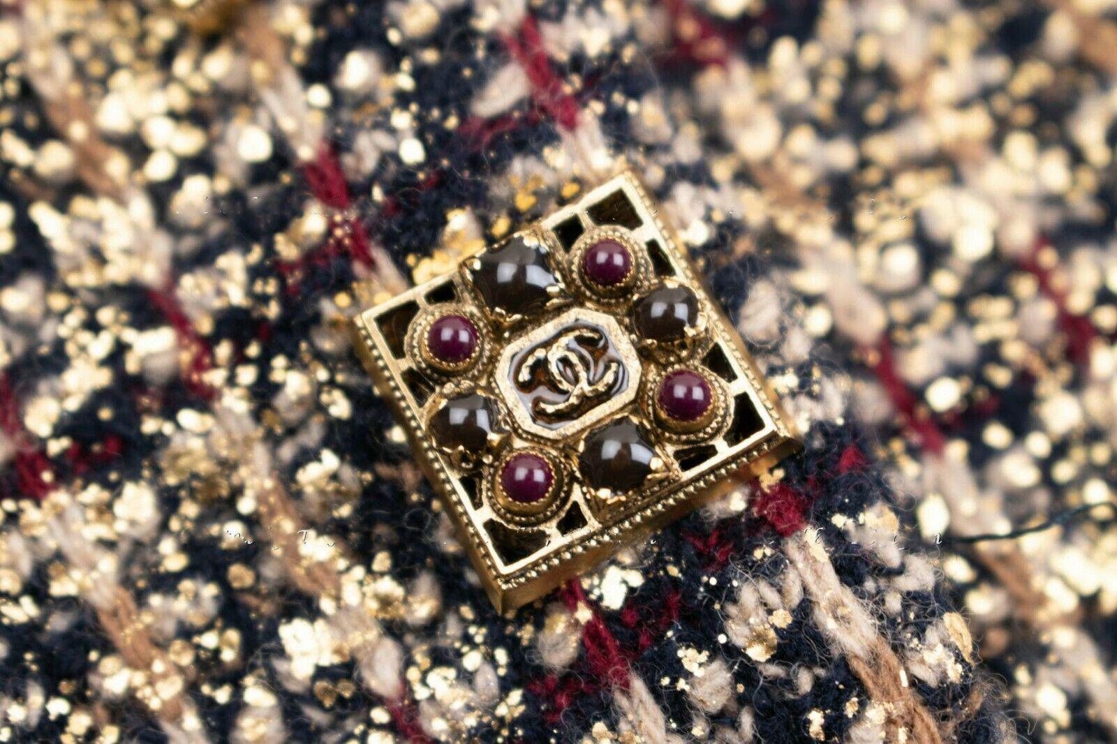 Chanel CC Jewel Gripoix Buttons Byzantine Dress For Sale 4