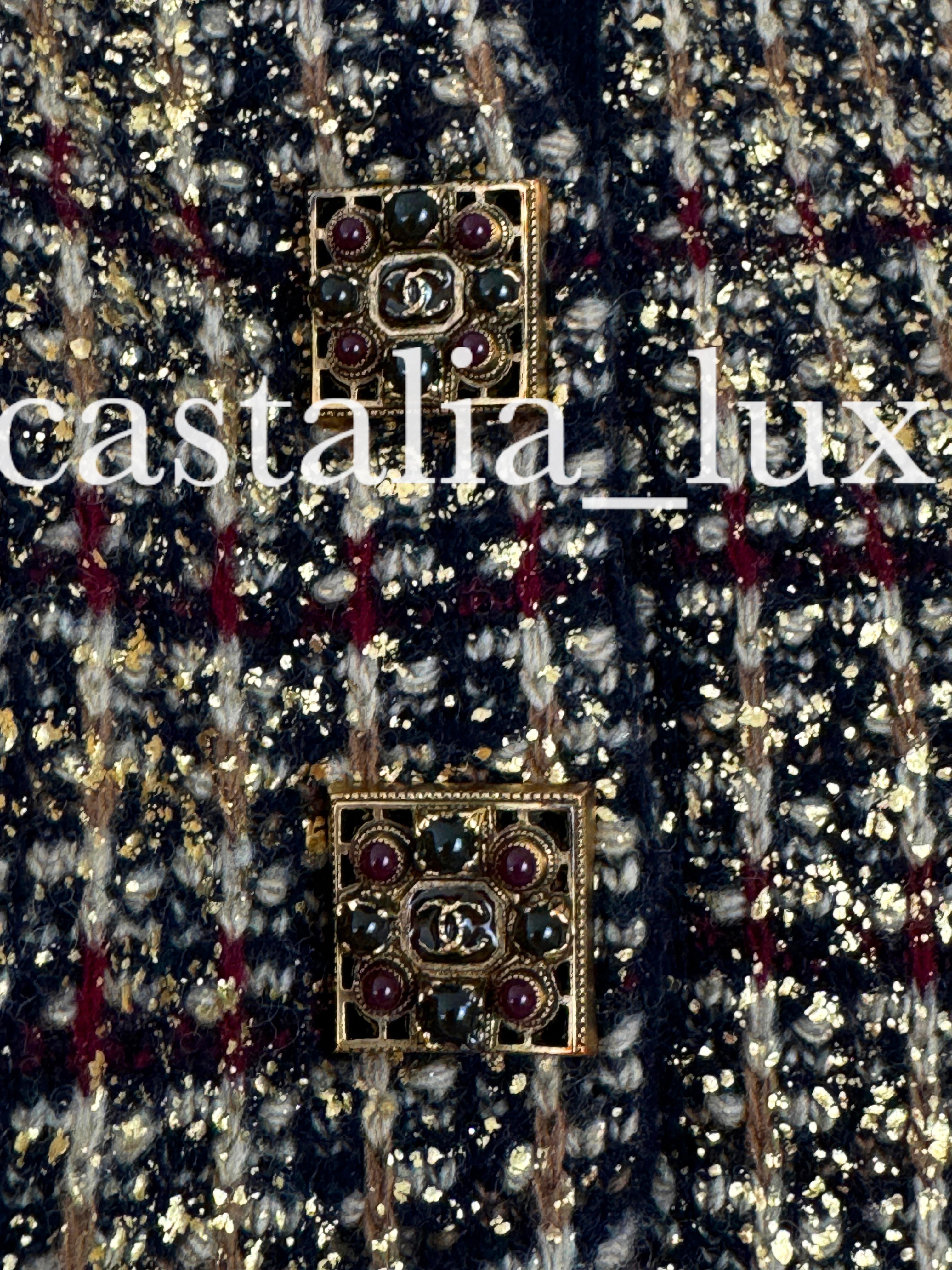 Chanel CC Jewel Gripoix Buttons Byzantine Dress For Sale 5