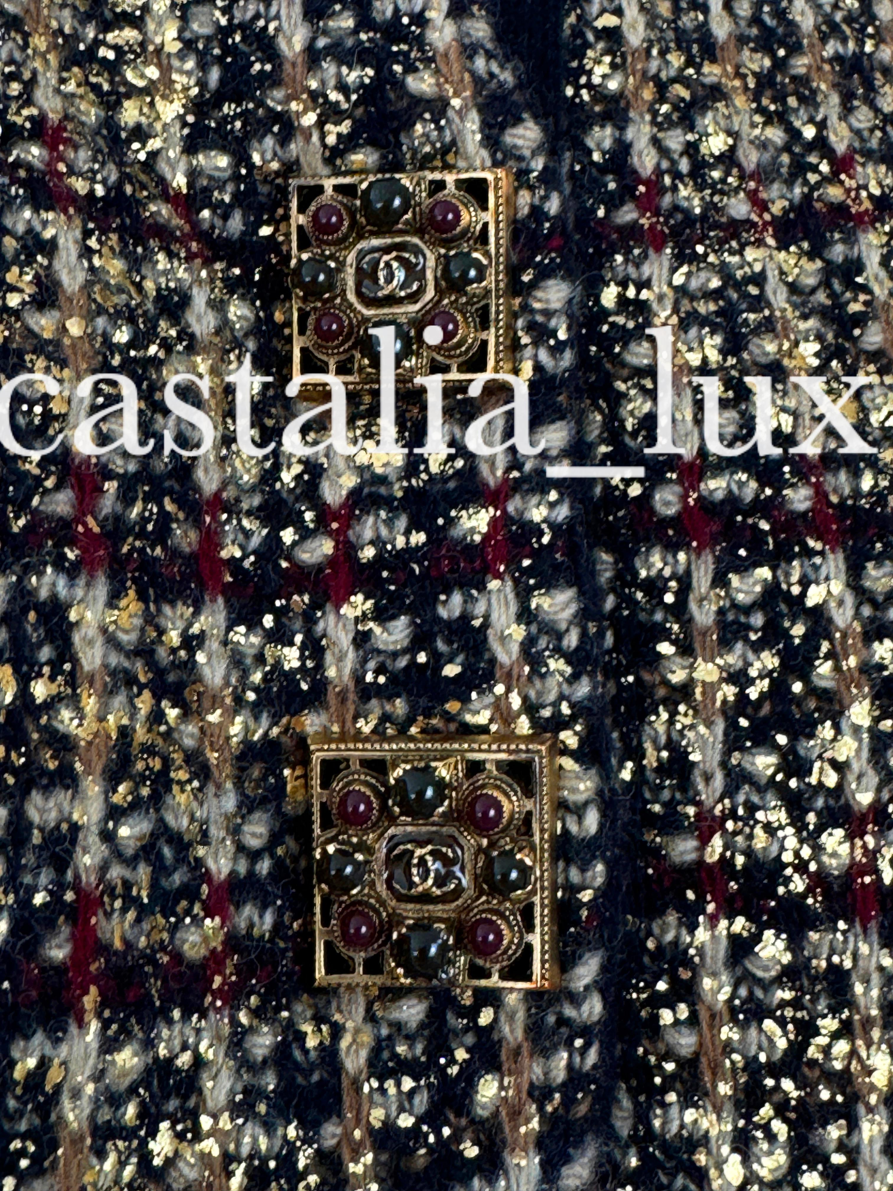 Vestido Bizantino Chanel CC Jewel Gripoix Buttons 4
