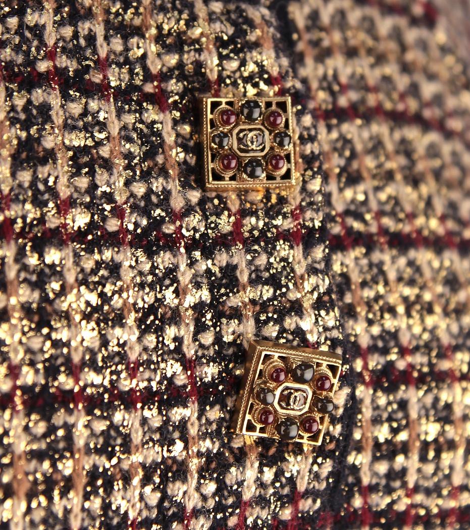 Chanel CC Jewel Gripoix Buttons Paris / Byzance Dress For Sale 3