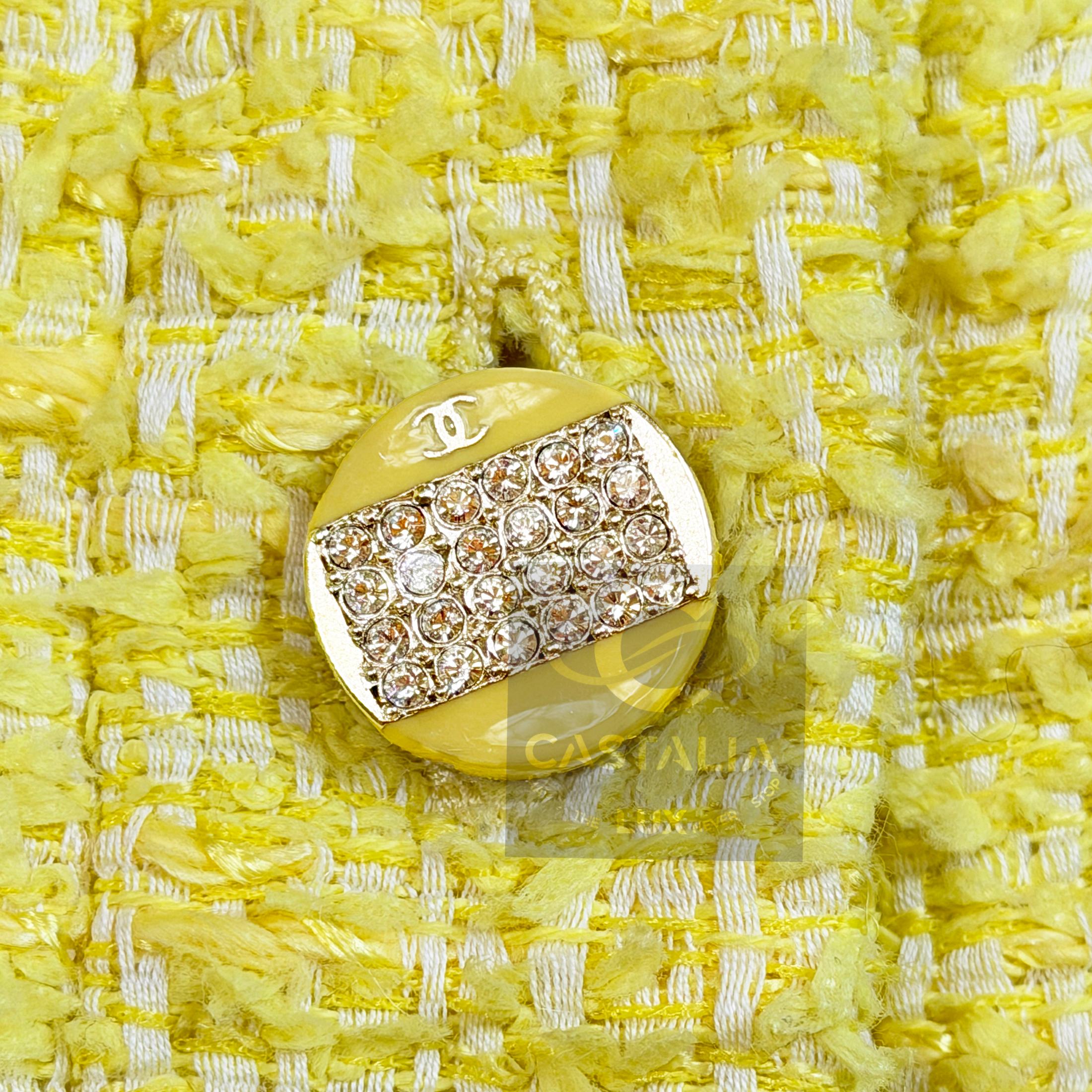 CHANEL CC Jewel Gripoix Buttons Tweed Jacket 40 FR For Sale 6