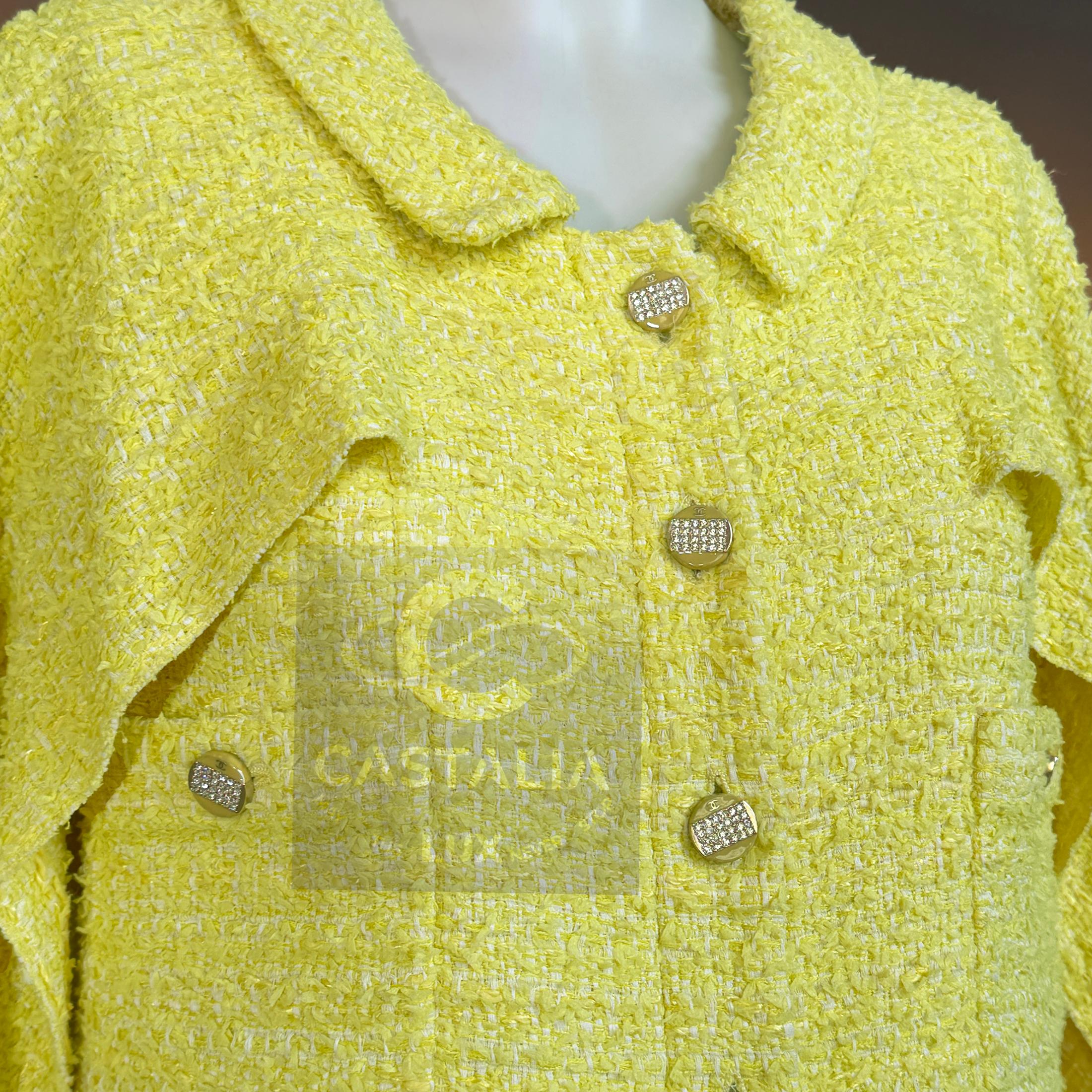 CHANEL CC Jewel Gripoix Buttons Tweed Jacket 40 FR For Sale 7