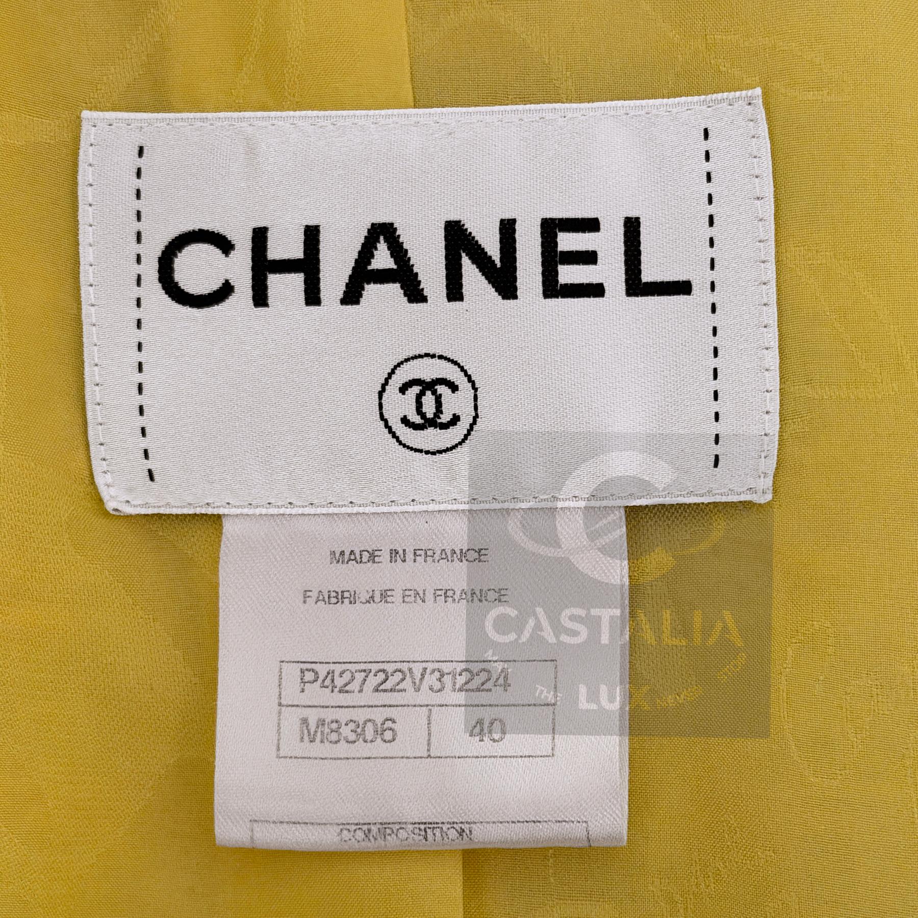 CHANEL CC Jewel Gripoix Buttons Tweed Jacket 40 FR For Sale 12