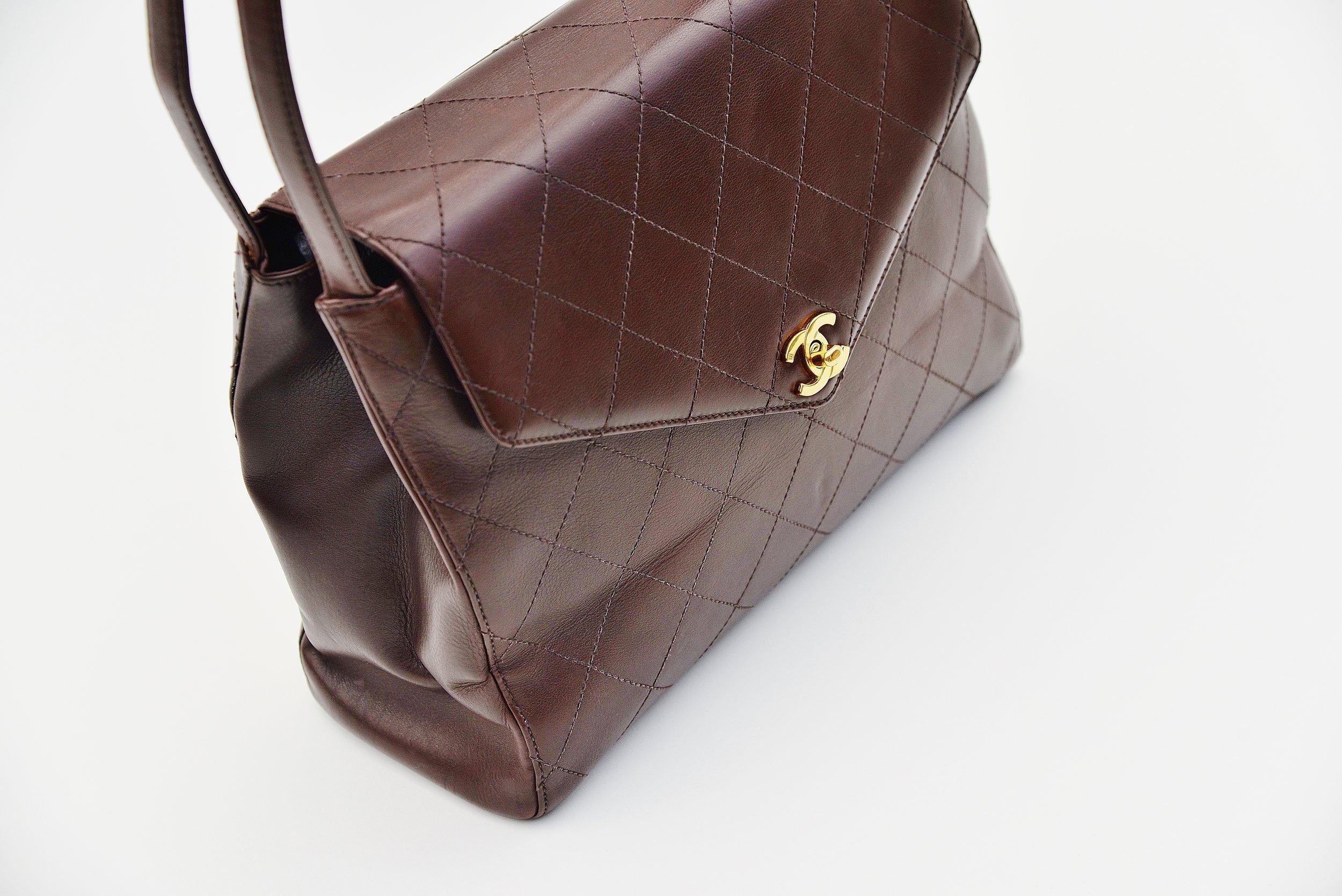 Chanel CC Kelly Flap Bag Vintage Brown 1