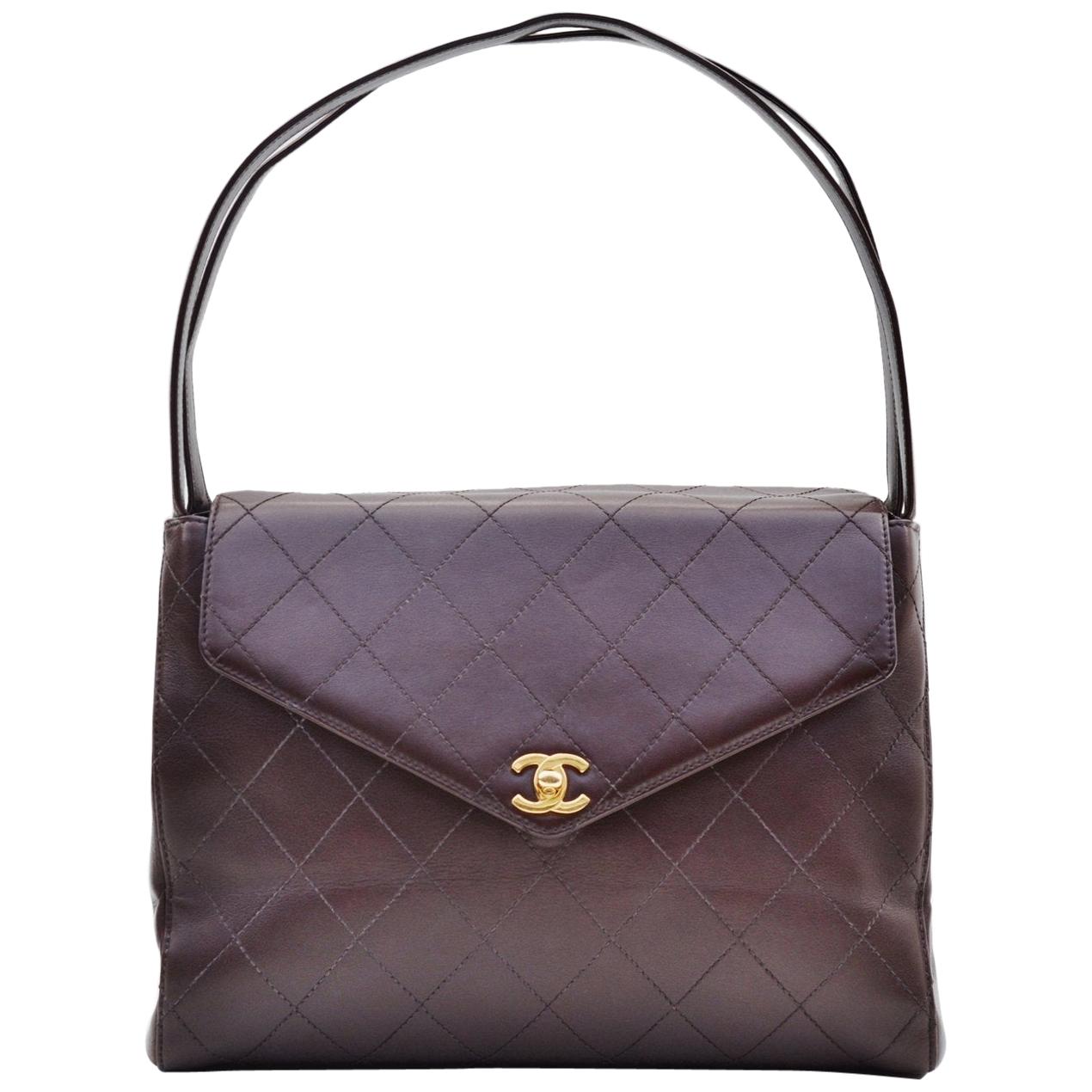 Chanel CC Kelly Flap Bag Vintage Brown