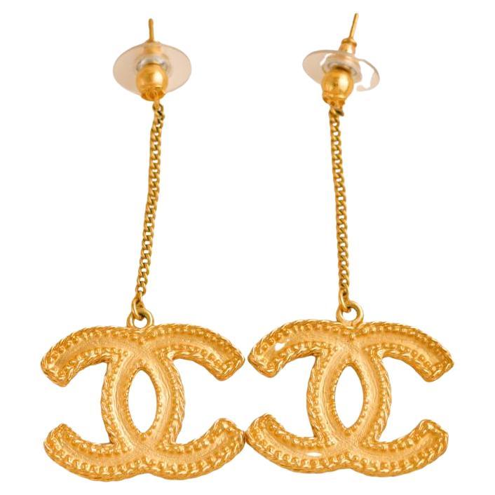 Chanel CC Large Drop Earrings