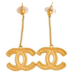 Antique Chanel CC Large Drop Earrings