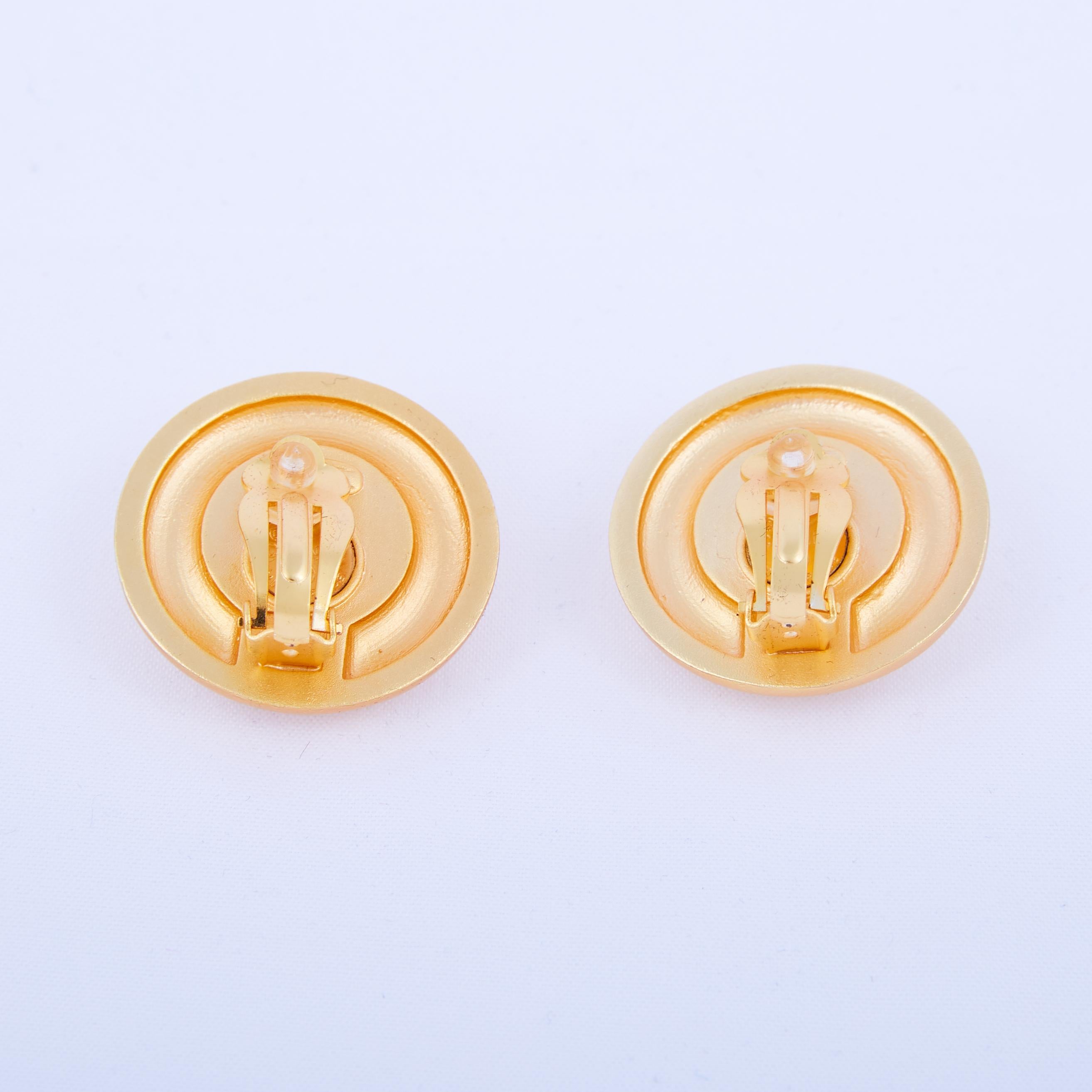 faux chanel clip on earrings