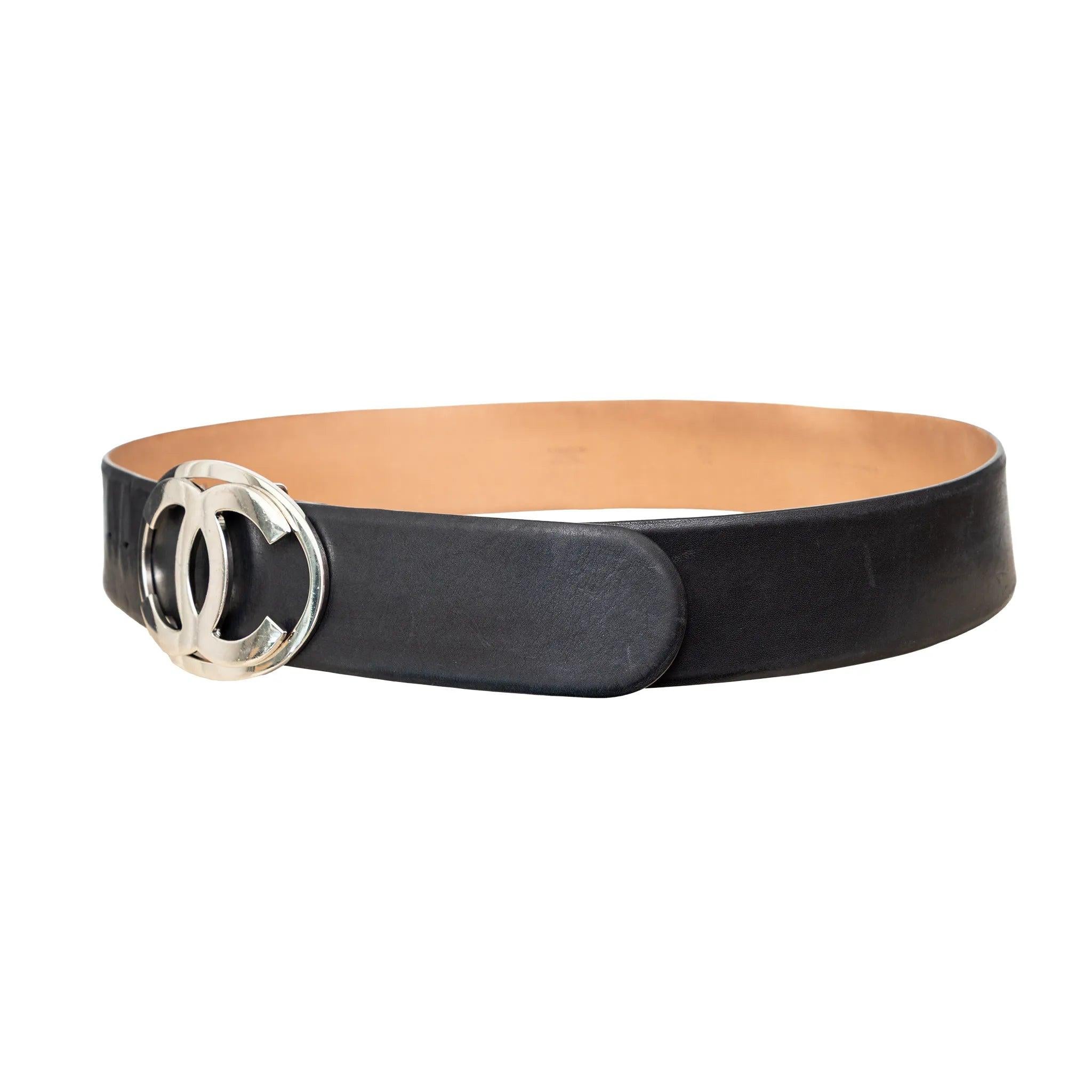 Cinturón de piel Chanel CC - Años 00 5
