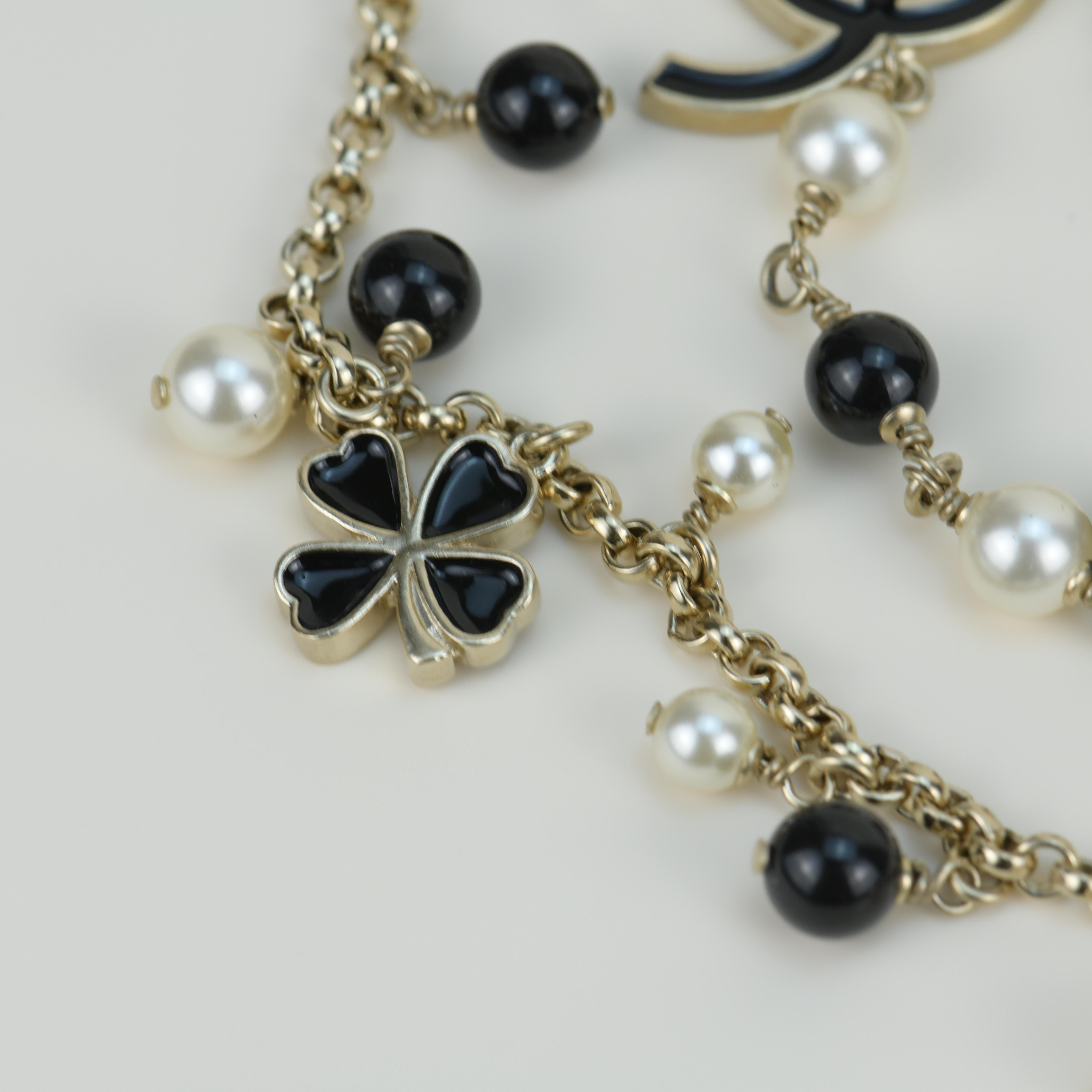 Chanel CC Limited Edition Enamel Coco Mademoiselle Pearl Necklace 4