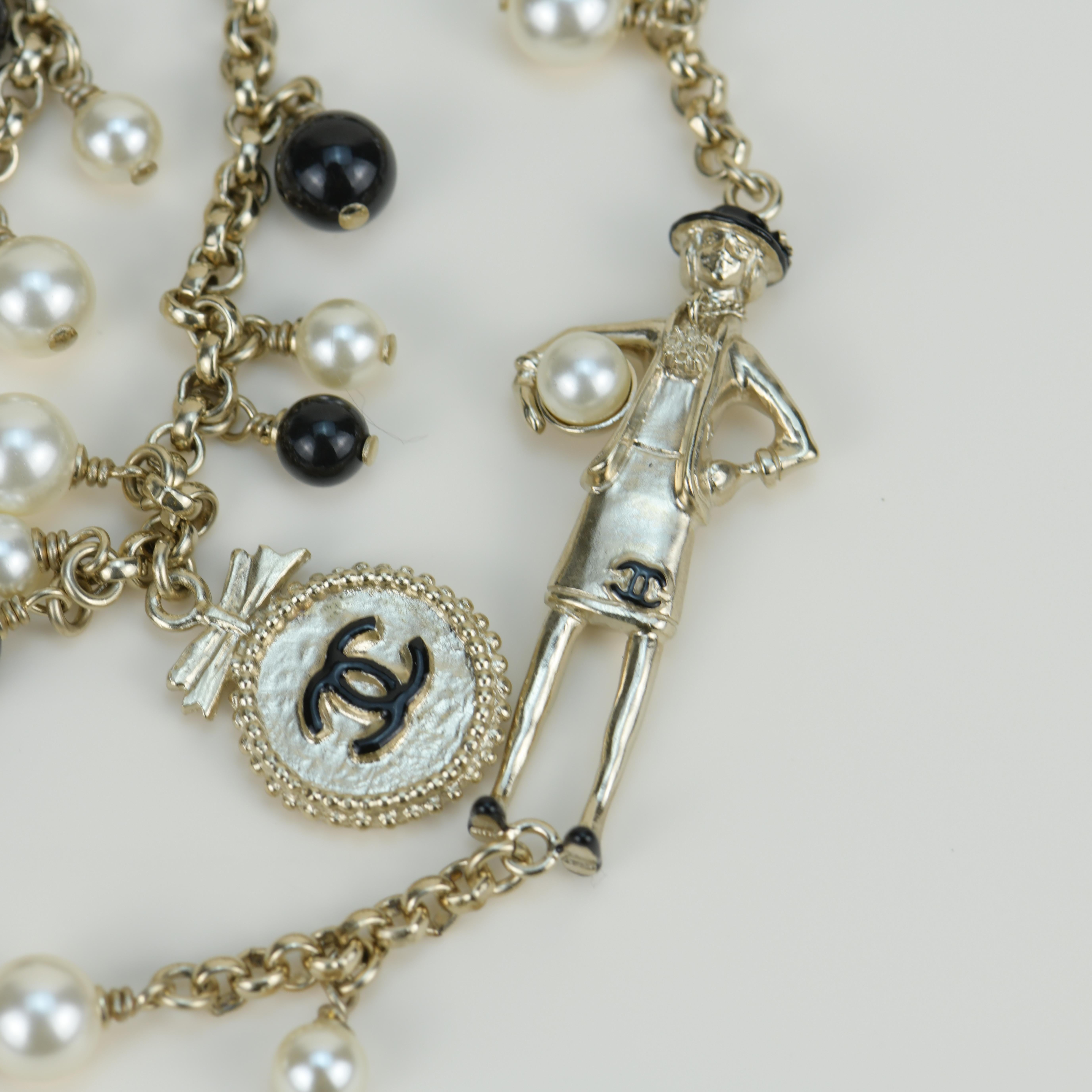 Chanel CC Limited Edition Enamel Coco Mademoiselle Pearl Necklace 5