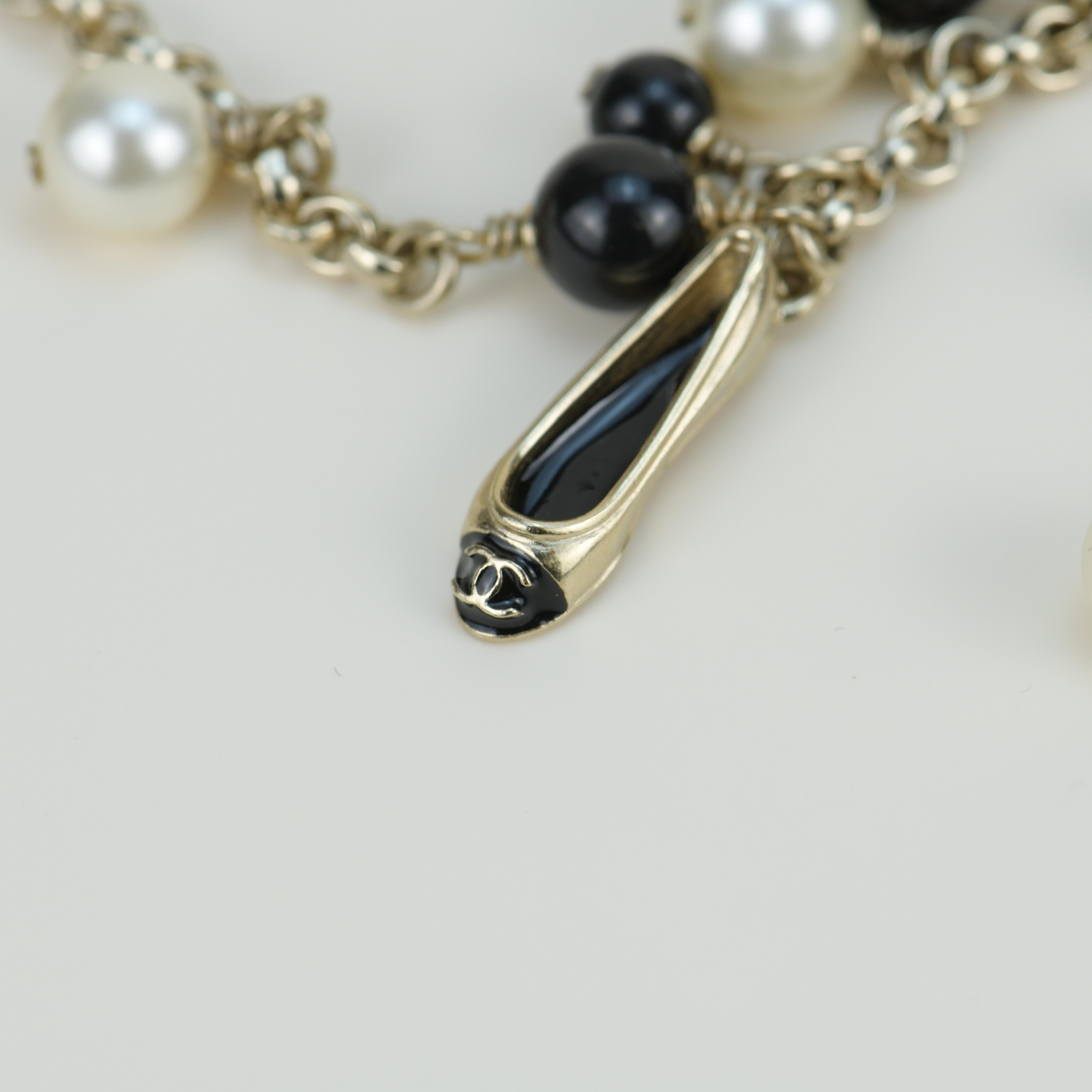 Women's or Men's Chanel CC Limited Edition Enamel Coco Mademoiselle Pearl Necklace