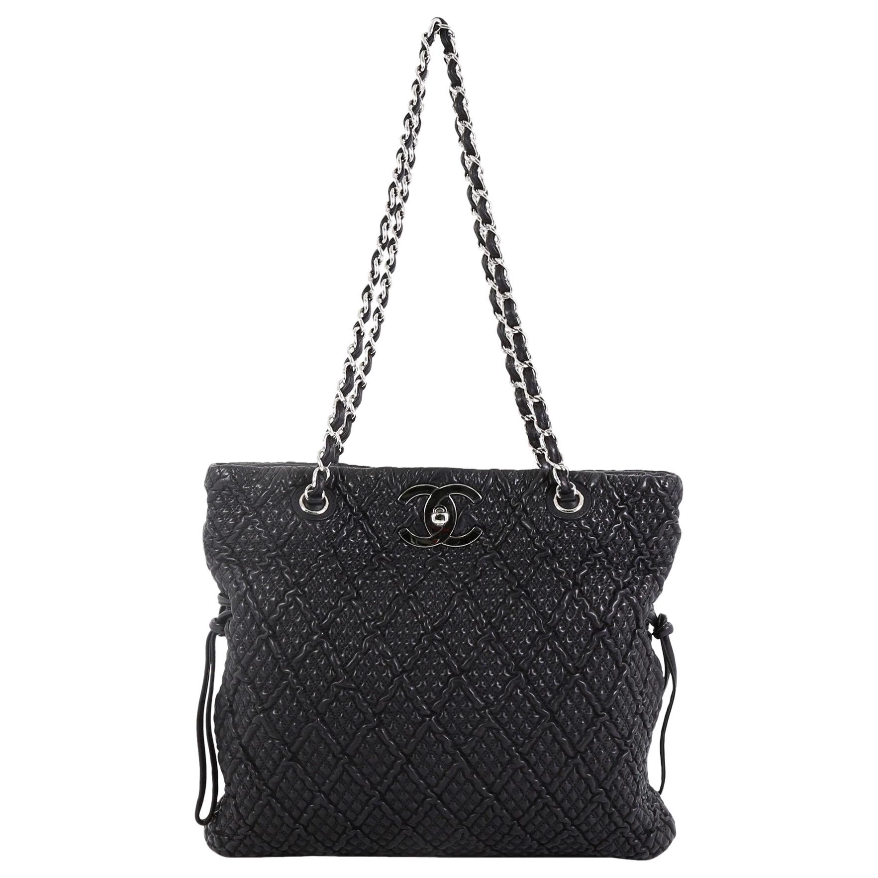 Chanel CC Lock Bon Bon Tote Matelasse Leather Large