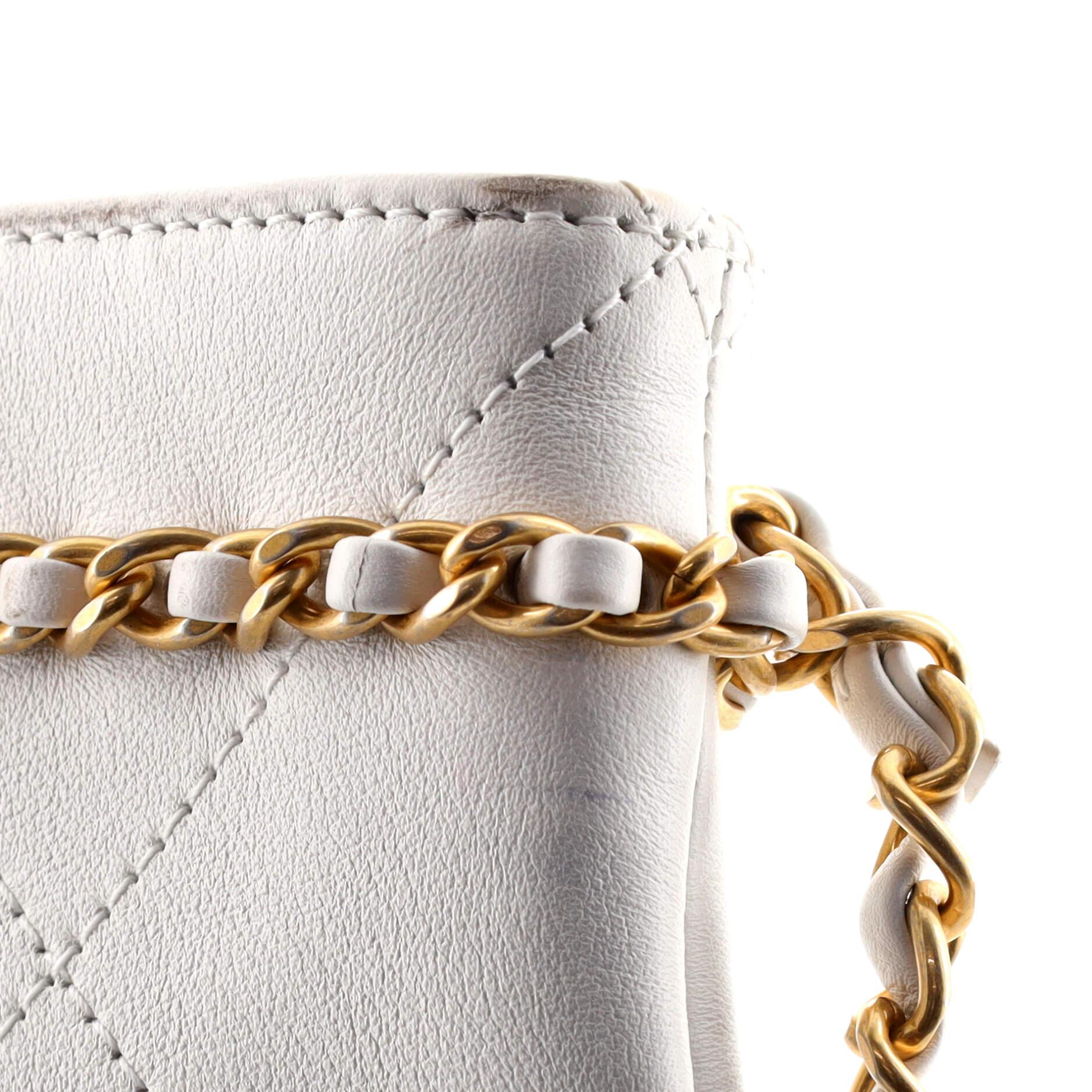 Chanel CC Lock Kettengriff Einkaufstasche aus gestepptem Kalbsleder 3