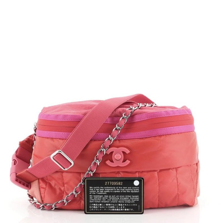 Chanel CC Lock Chain Waist Bag Nylon at 1stDibs