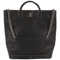 Chanel CC Lock Tote Quilted Caviar Large