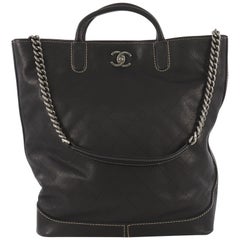 Chanel CC Lock Tote Quilted Caviar Large