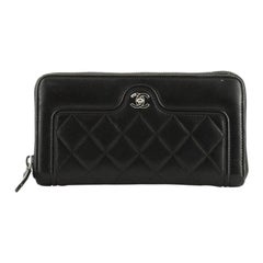 Chanel CC Lock Zip Around Wallet Quilted Lambskin Chanel CC Lock Zip Around Wallet Quilted Lambskin