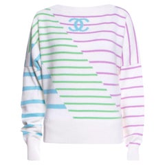 Chanel - Pull de défilé Coco Express 2020 avec logo CC