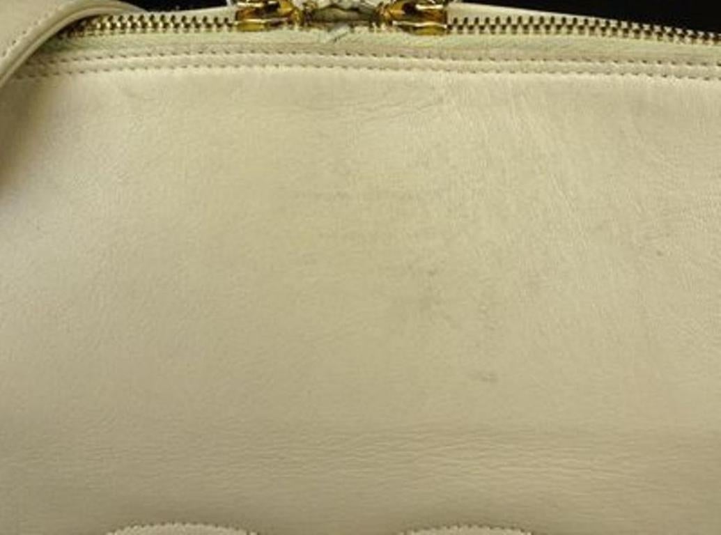 Chanel Cc Logo Ball Tote 220122 Beige Leather Shoulder Bag For Sale 5