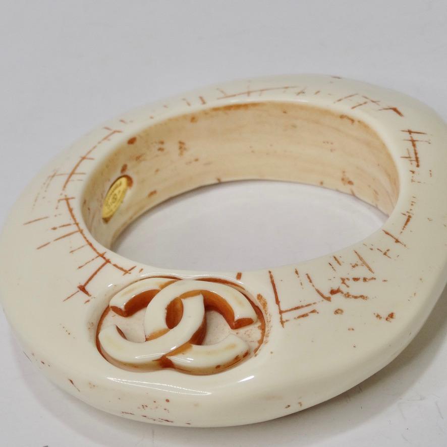 Chanel CC Logo Bangle Circa 2000 In Excellent Condition For Sale In Scottsdale, AZ