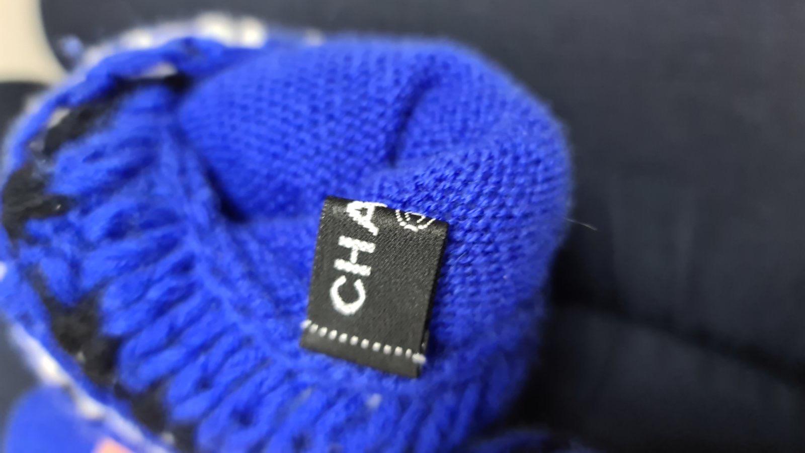 Chanel CC Logo Blue Cashmere Gloves 2