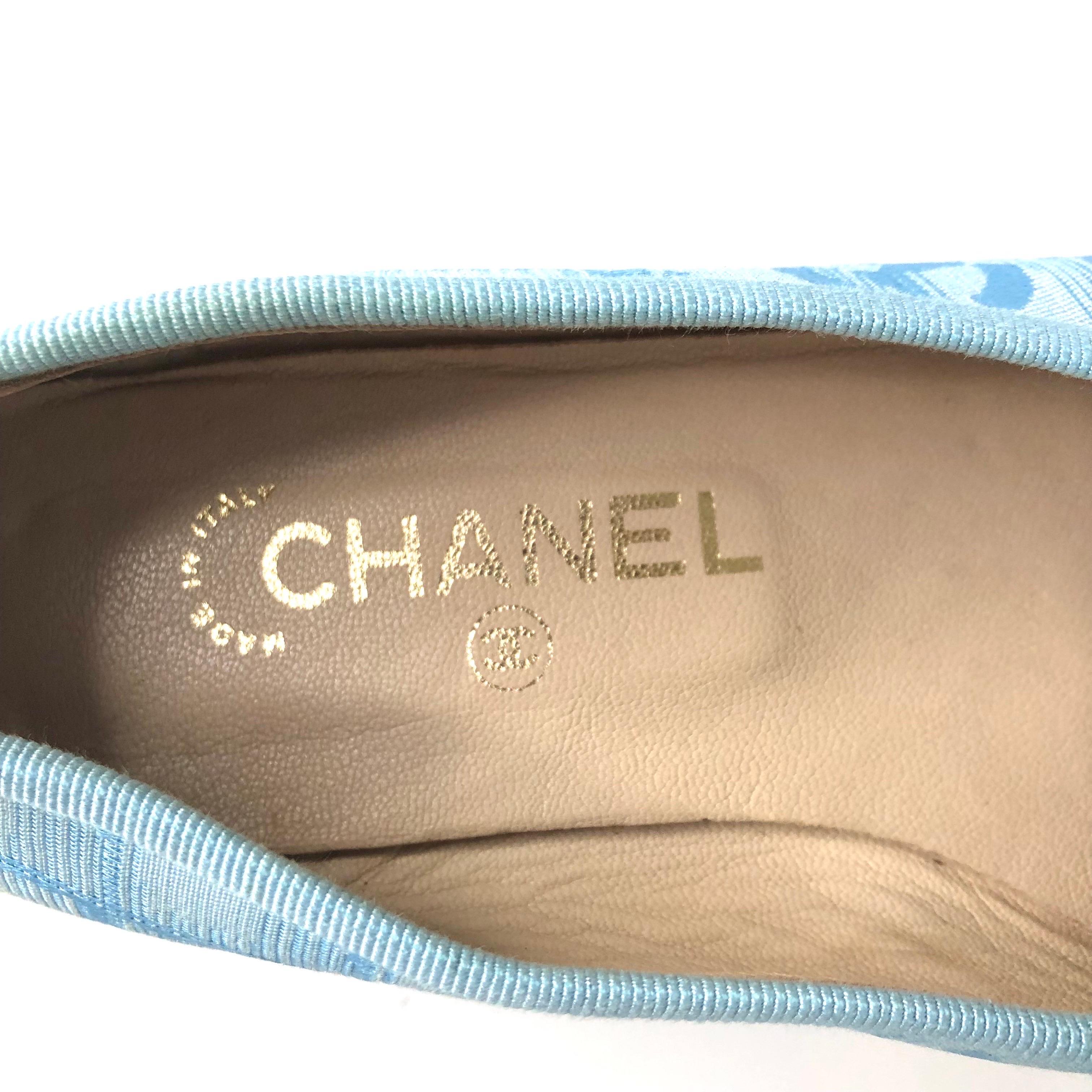 Ballerine Chanel CC Logo CAP Toe 38.5 in vendita 1
