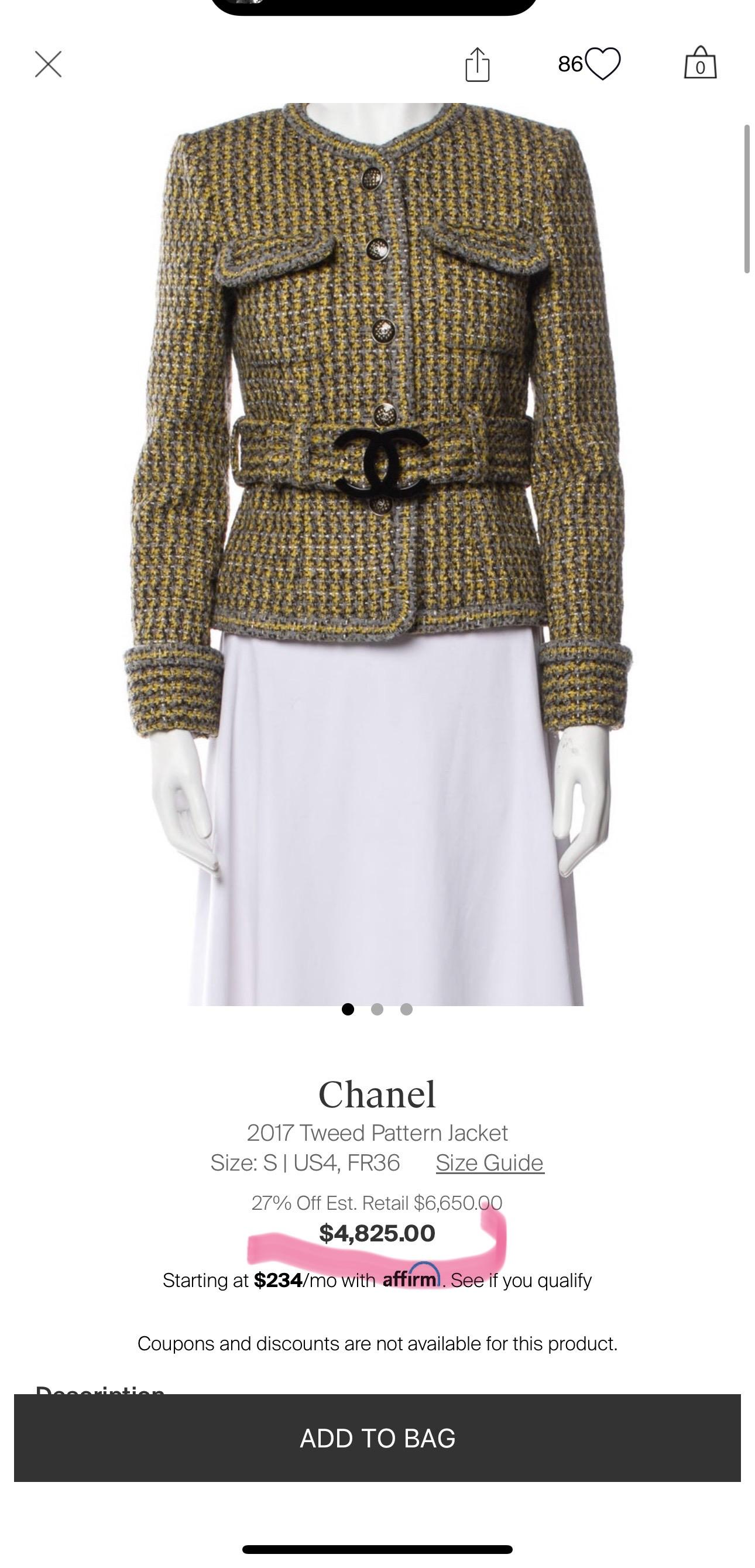 Chanel CC Logo Buckle Black Woven Tweed Jacket 5
