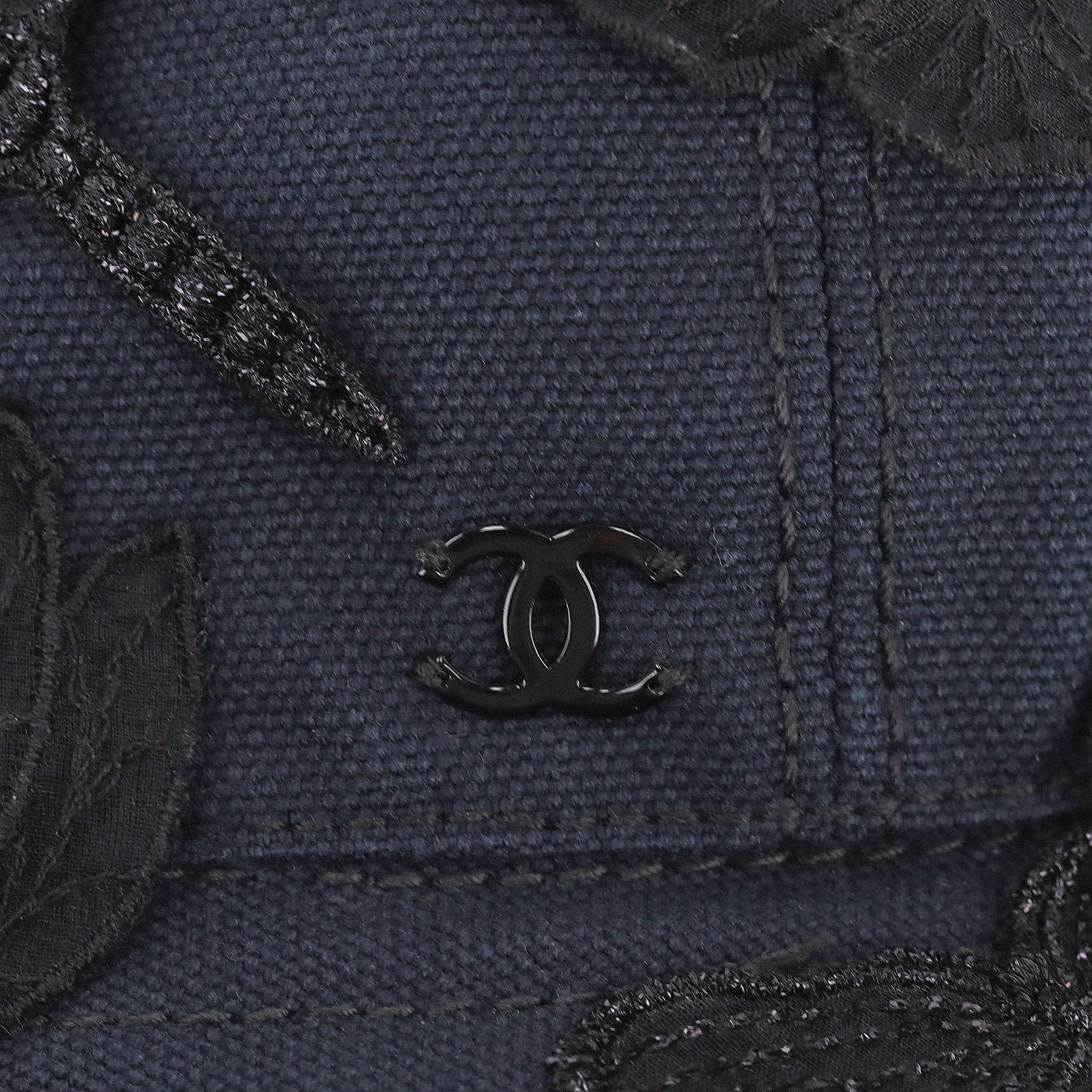 Women's Chanel 'CC' Logo Butterfly Embellished Cotton Hat For Sale