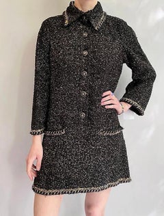 Chanel CC Logo Buttons Dress Chain Embellishment 34 FR