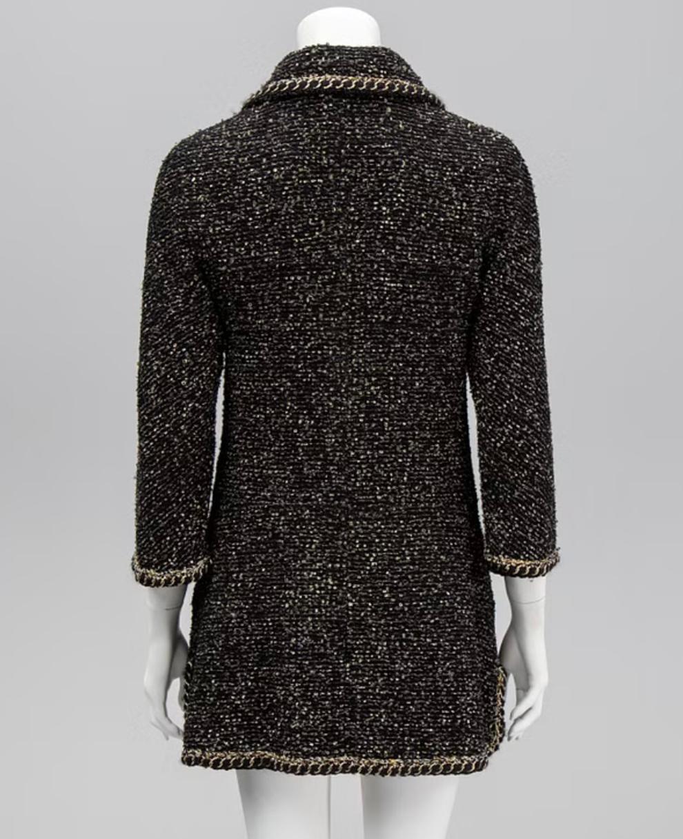 Chanel CC Logo Buttons Dress Chain Embellishment 34 FR For Sale 2