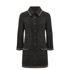 Chanel CC Logo Buttons Dress Chain Embellishment 34 FR