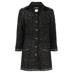 Chanel CC Logo Buttons Jacket Chain Embellishment 34 FR