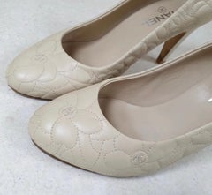 Chanel CC Logo Camelia Pattern Pumps Heels