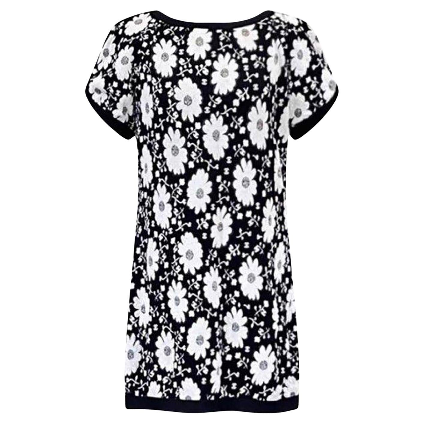 Chanel CC Logo Camelia Relaxed Dress For Sale
