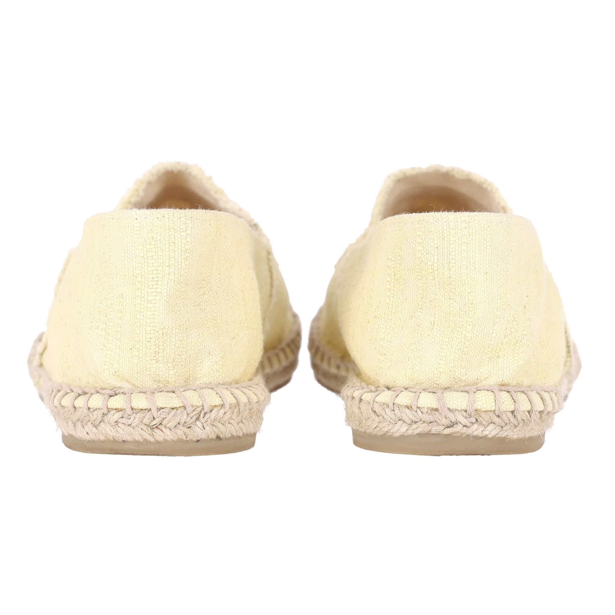 Women's Chanel 'CC' Logo Canvas Espadrilles For Sale