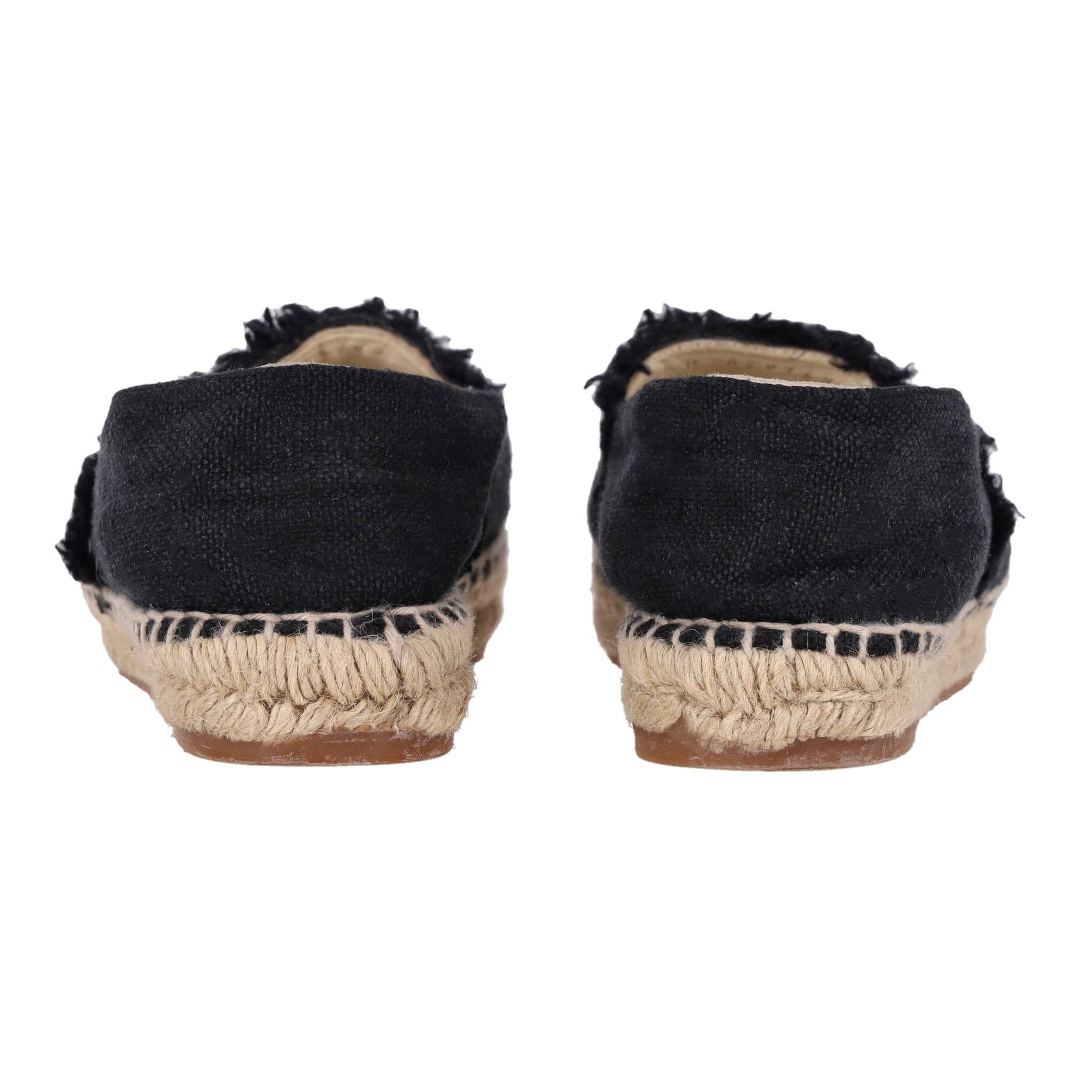 Alpargatas de lona con logotipo Chanel 'CC en venta 1