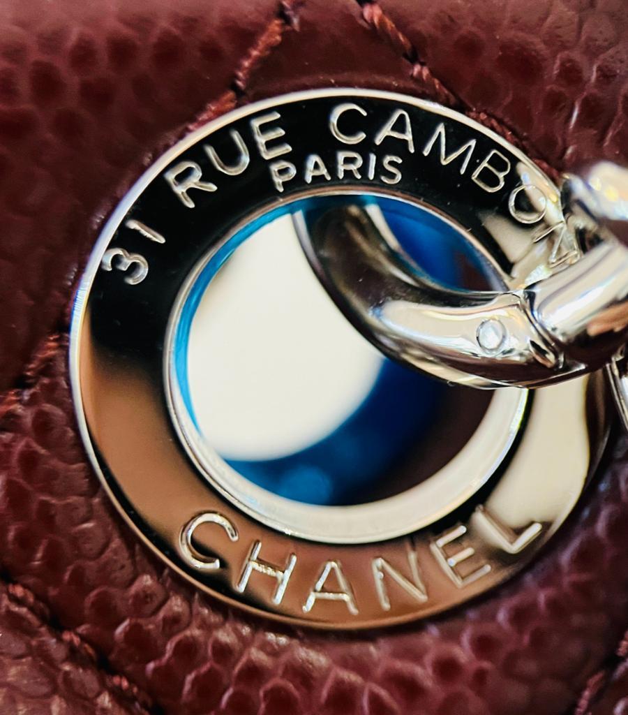 Chanel 'CC' Logo Caviar Leather Petite Shopping Tote Bag en vente 3