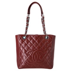 Chanel 'CC' Logo Caviar Leather Petite Shopping Tote Bag