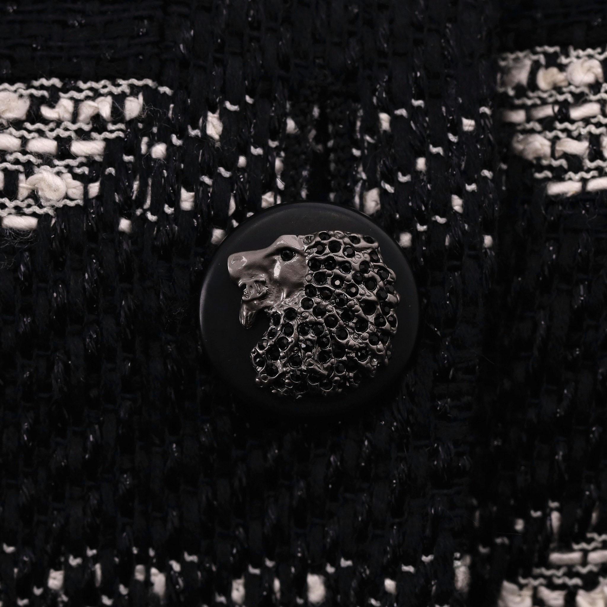 Chanel 'CC' Logo & Chain Detail Tweed Jacket For Sale 1