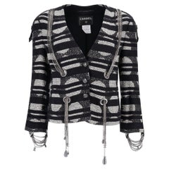 Chanel 'CC' Logo & Chain Detail Tweed Jacket