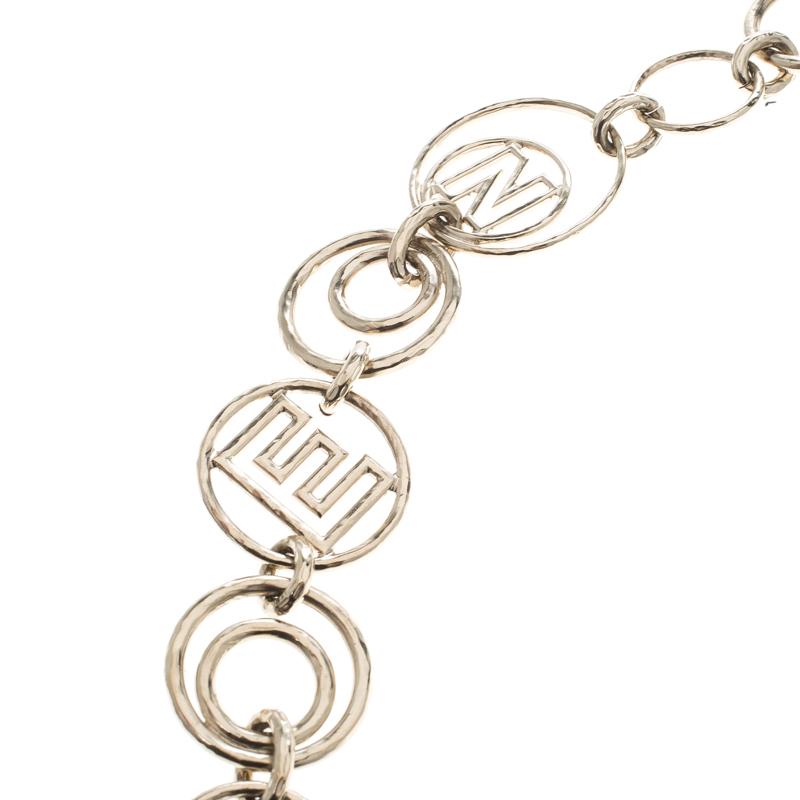 Contemporary Chanel CC Logo Charm Gold Tone Chain Link Belt / Necklace