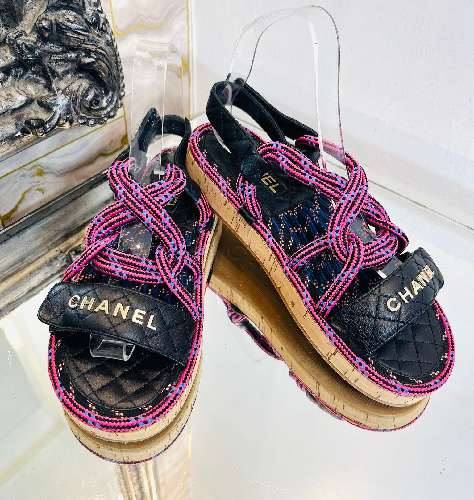 chanel cord sandals