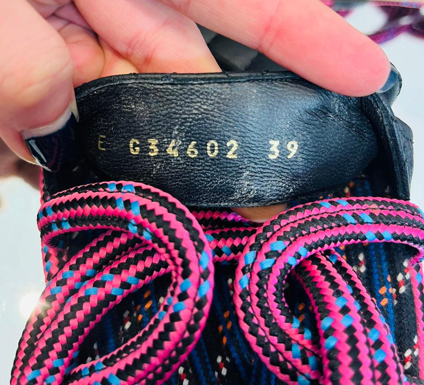 Chanel 'CC' Logo Cord & Leather Dad Sandals 2