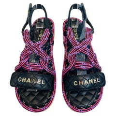 Chanel Dad Sandal - 8 For Sale on 1stDibs  han dad sandals, chanel dad  sandals black and white, where to buy chanel dad sandals