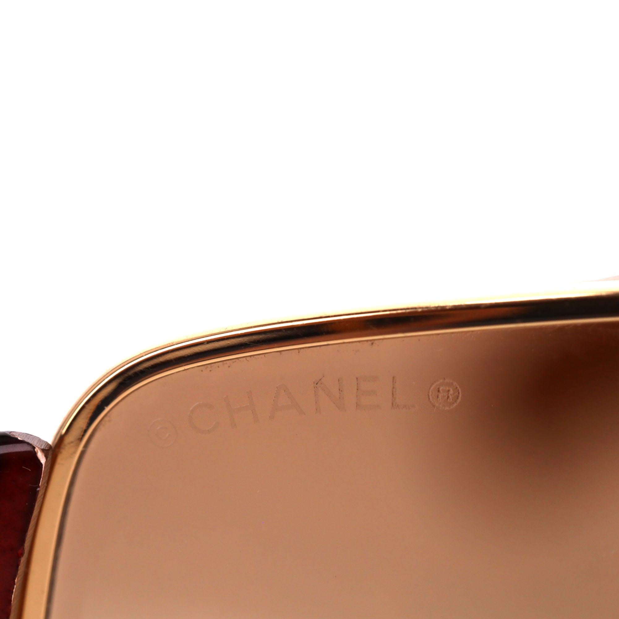 Chanel 'CC' Logo Detail Oversized Sunglasses For Sale 6