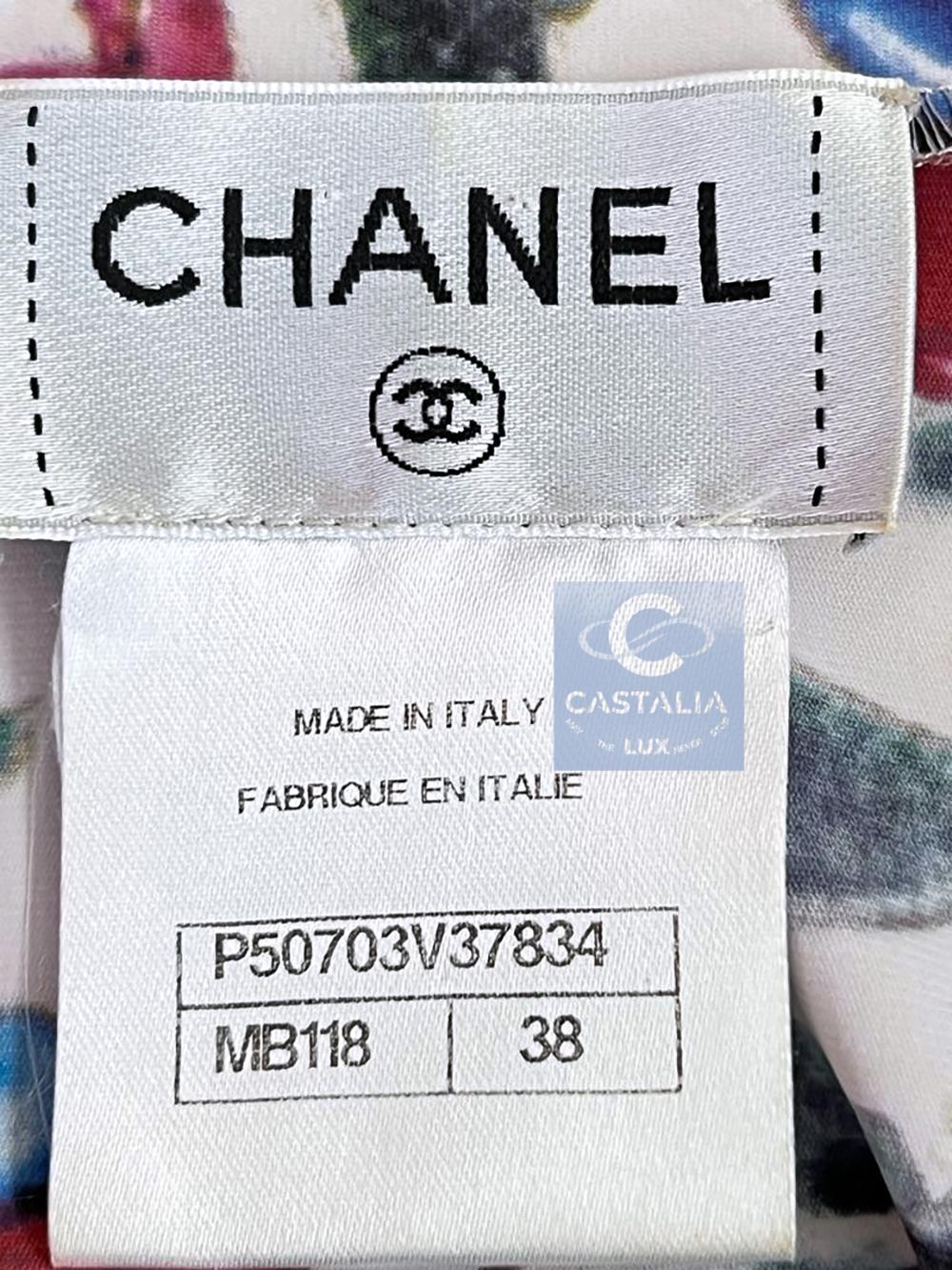 Chanel CC Logo Dubai Collection Mosaic T-Shirt 38 FR For Sale 6