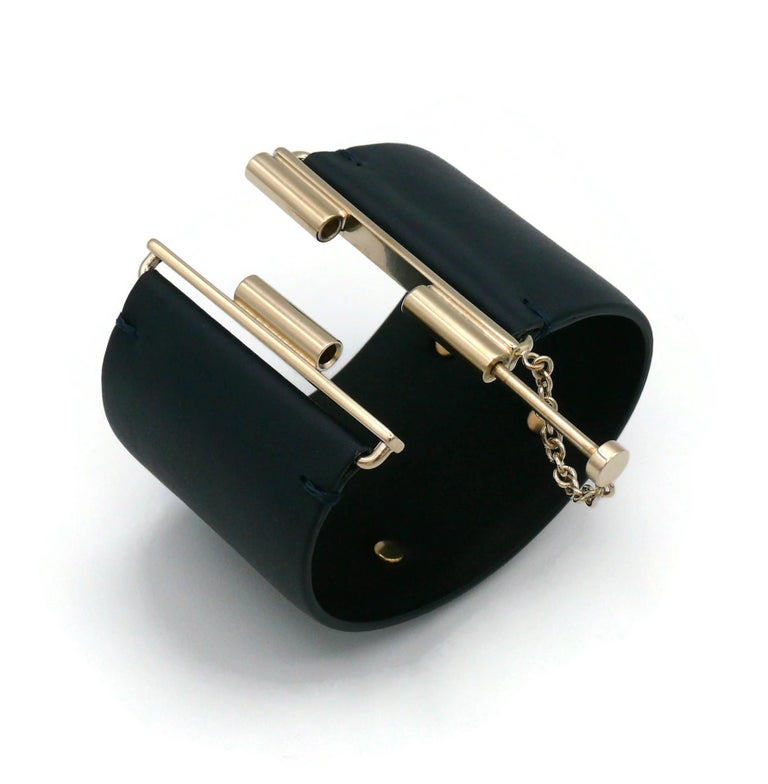 Chanel CC Logo Exclusive Edition 2017 Wide Dark Navy Blue  display picture 3