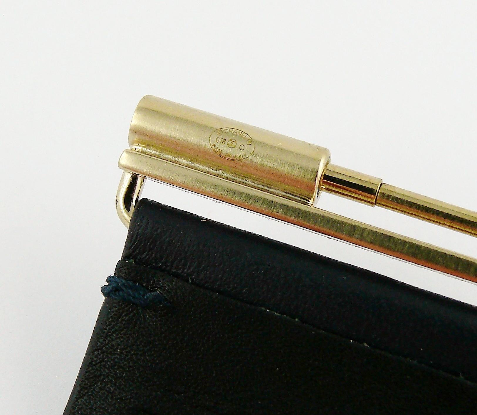 Chanel CC Logo Exclusive Edition Wide Leather Cuff Bracelet 3