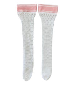 Chanel 'CC' Logo Fishnet Knee Socks